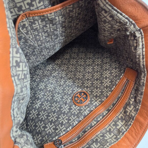 Tory Burch Large Pacey Book Tote Bag Blue Canvas Large Logo Purse - Picture 10 of 16